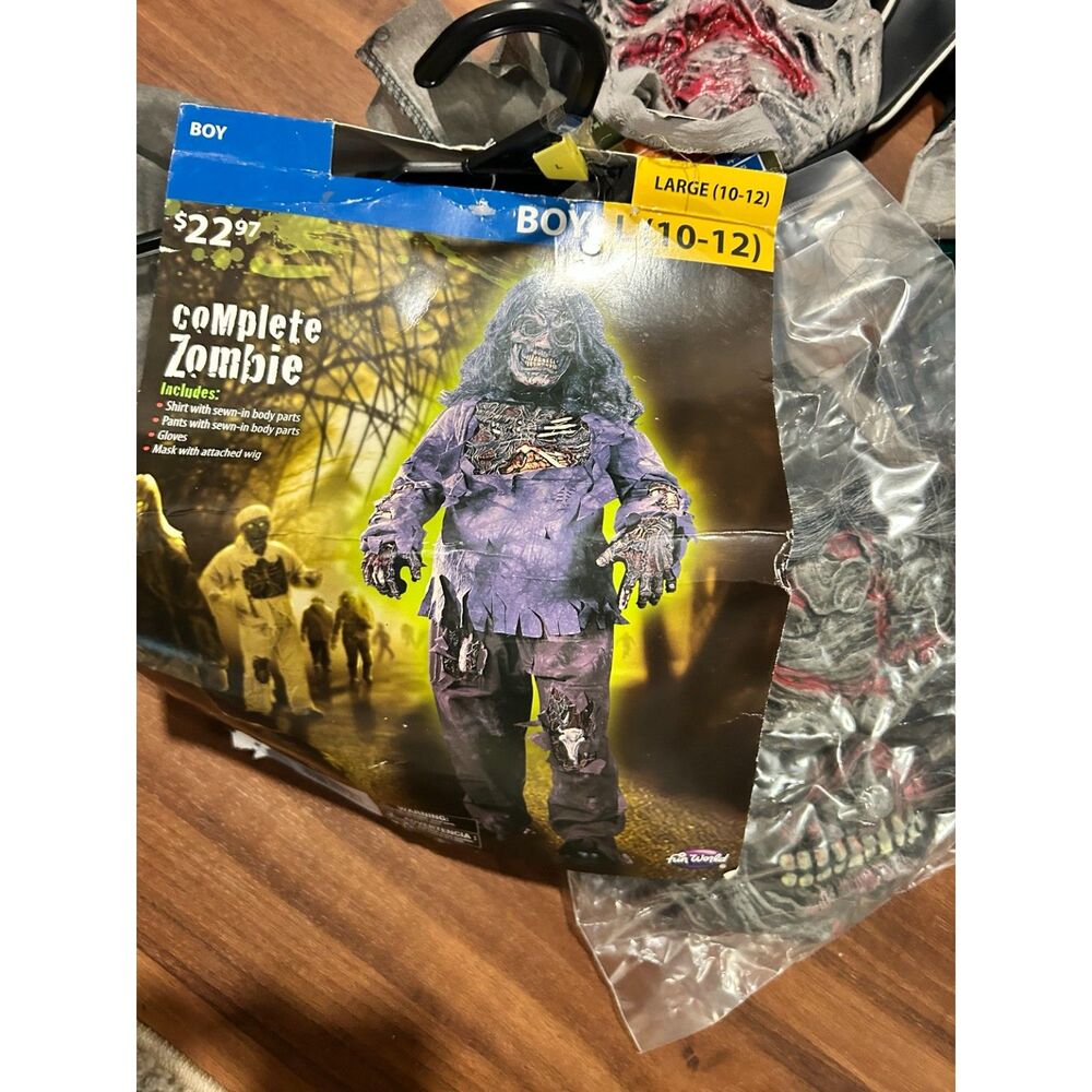 NWT Fun World Zombie – Boys 10–12 (Missing Shirt)